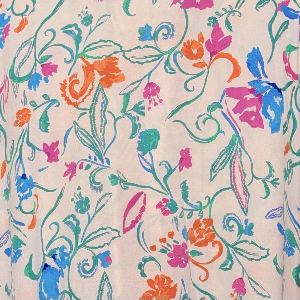 Tanya Taylor 100% Silk Pajama Top Blouse Button Front Shirt Size XS - Picture 9 of 9